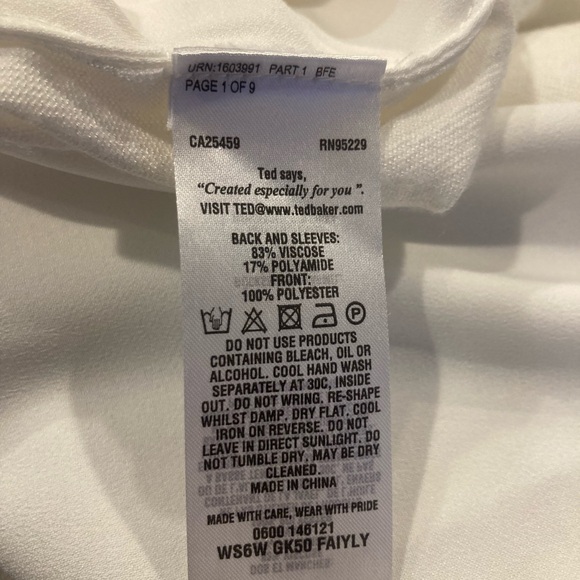 Ted Baker | London Mixed-Media Open-Front Cardigan Size 0 White - Picture 5 of 7